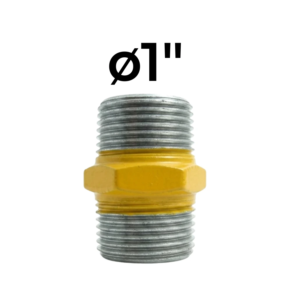 Rosca con Tuerca (Entrerosca) ø1" -Epoxi Amarillo