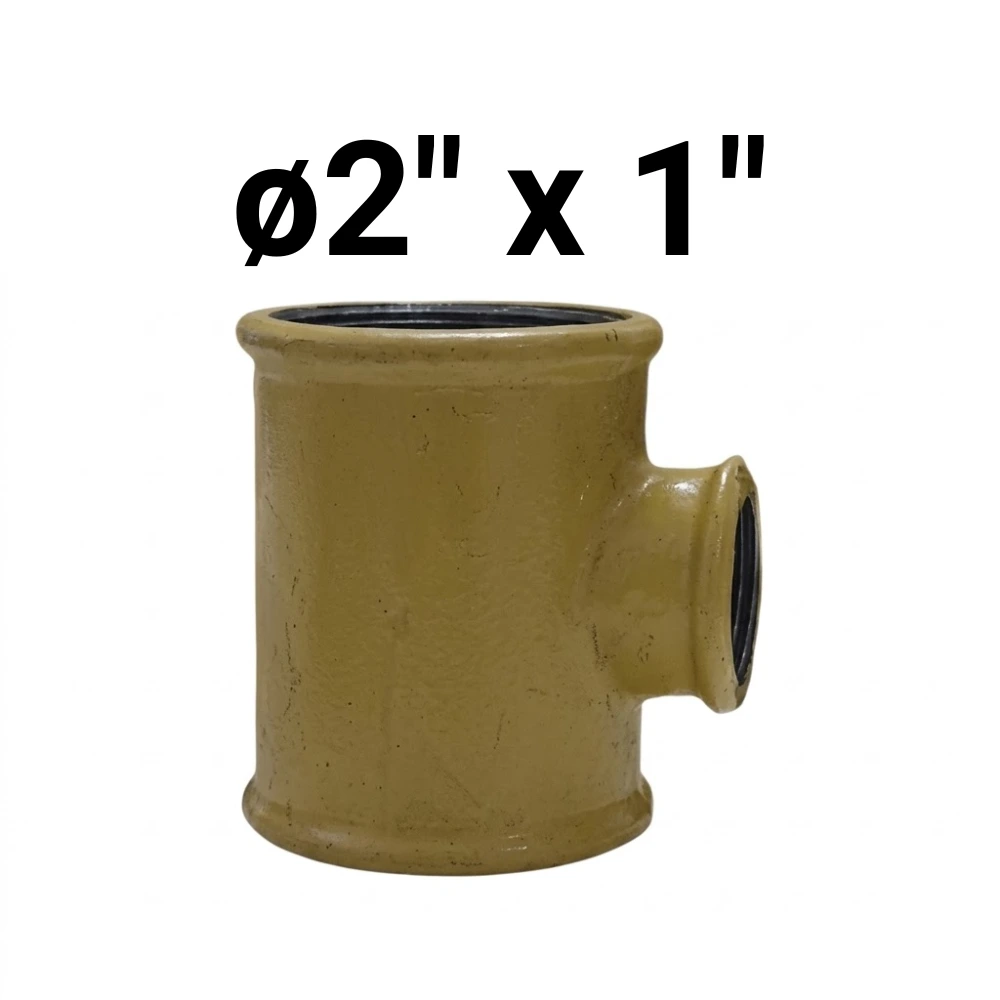 "T" HHH ø2" x 1" x ø2" -Epoxi Amarillo