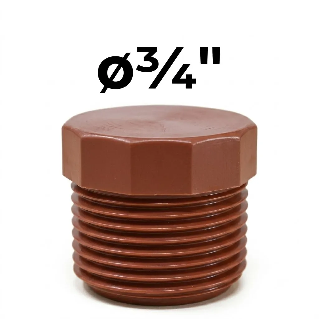 [32~IPS0071] Tapón  ø¾" -Polipropileno Roscado