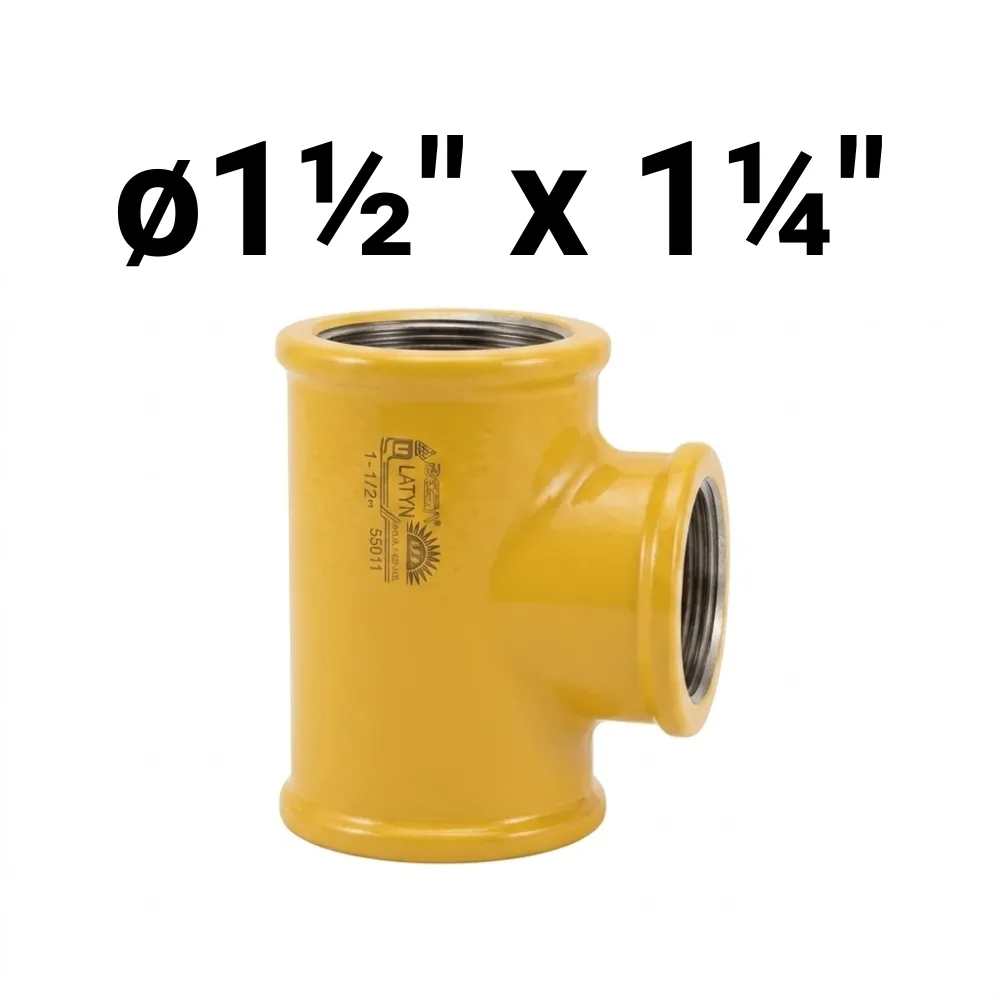 "T" HHH ø1½" x 1¼" x ø1½" -Epoxi Amarillo