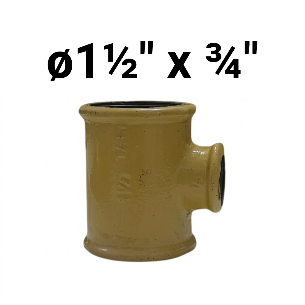 "T" HHH ø1½" x  ¾" x ø1½" -Epoxi Amarillo