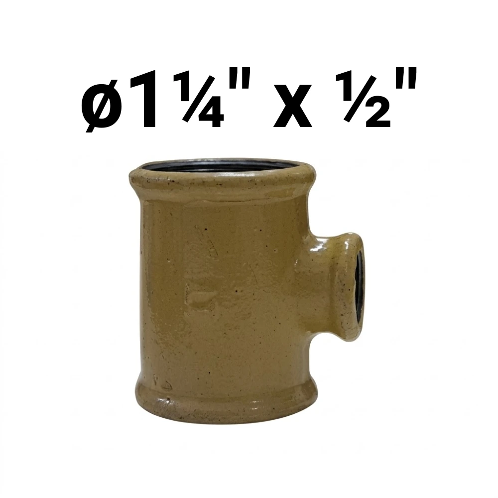 "T" HHH ø1¼" x  ½" x ø1¼" -Epoxi Amarillo