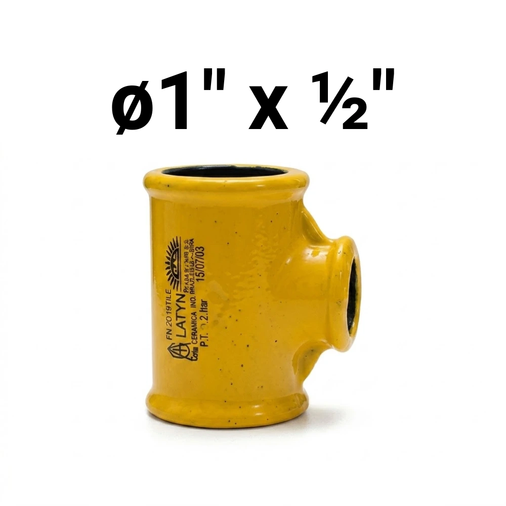"T" HHH ø1" x ½" x ø1" -Epoxi Amarillo