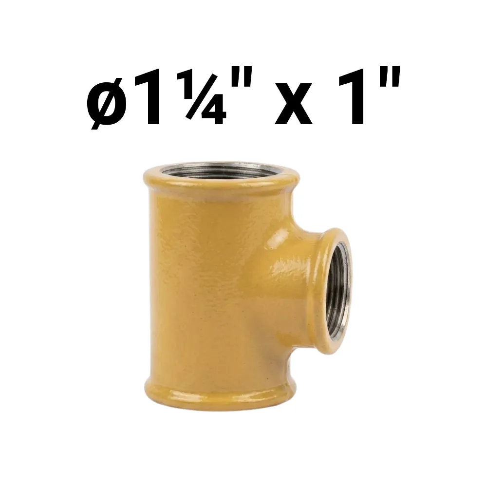 "T" HHH ø1¼" x 1" x ø1¼" -Epoxi Amarillo