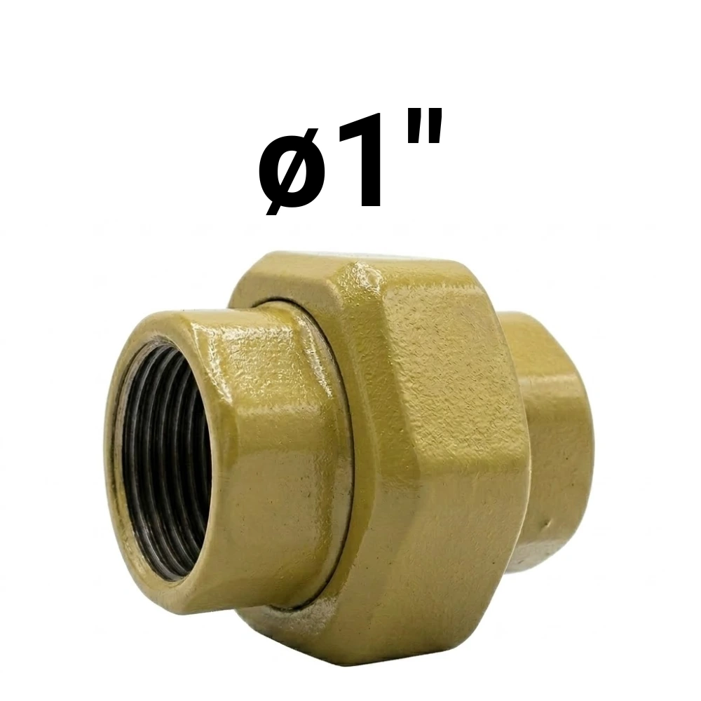 Unión Doble HH ø1" -Epoxi Amarillo