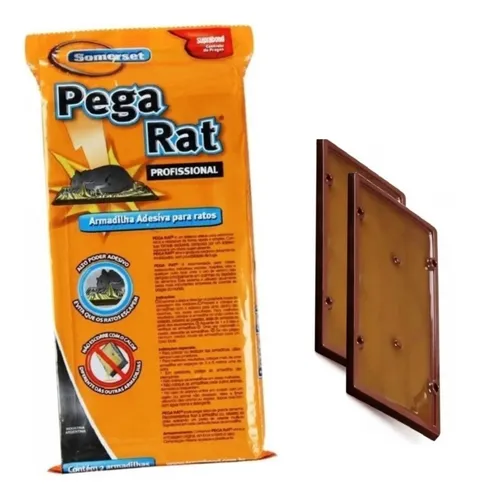 Trampa Adhesiva para Ratas y Lauchas 2 Trampas Medianas de 23 x 12cm "Suprabond" Pega Rat Pegarat