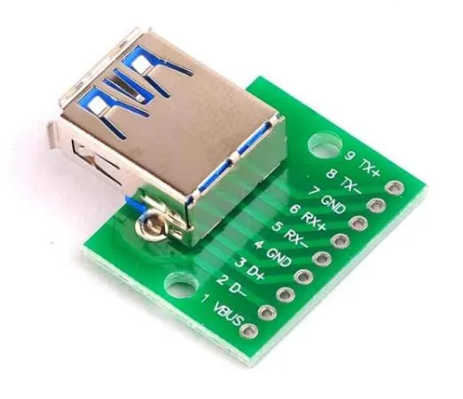 Placa adaptadora USB 3A a pines
