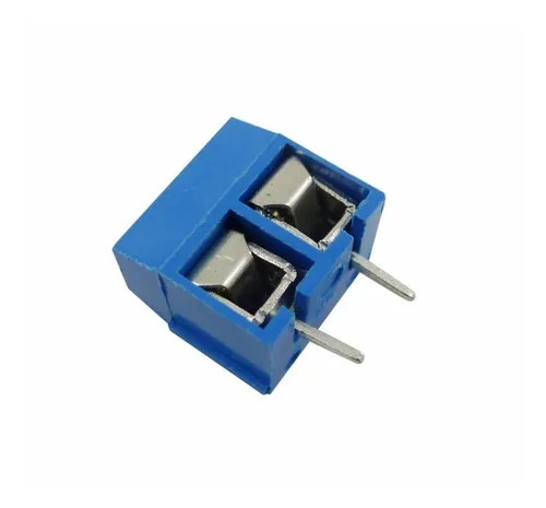 [40~B2P] Bornera doble para circuito impreso color azul – máximo 6A