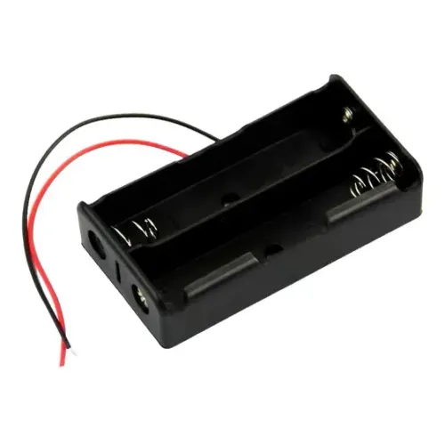 Portapila para 2 Unidades de Pila 18650 (salida total 7,4v) con cable