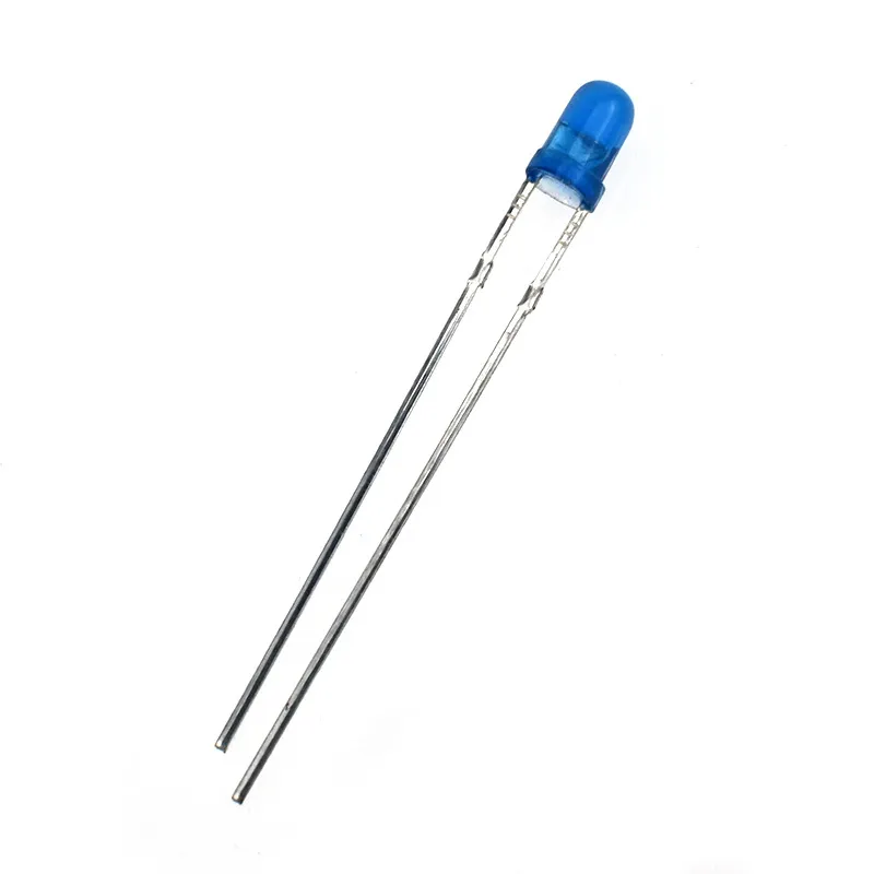 [82~81044428AZ] Diodo LED de 3mm luz azul tipo bombín azul; difuso; x 1 unidad