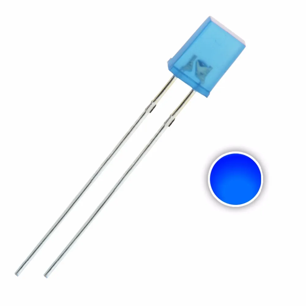 [82~L-2X5AZ] Diodo LED rectangular azul 2x5x7mm -2V a 3,2V