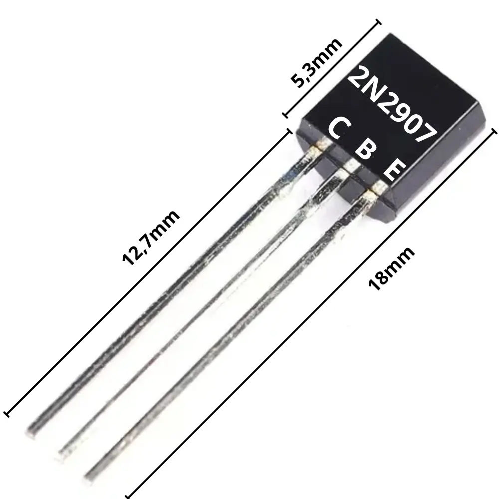 [82~2N2907-TO92] Transistor PNP 2N2907 con encapsulado TO-92