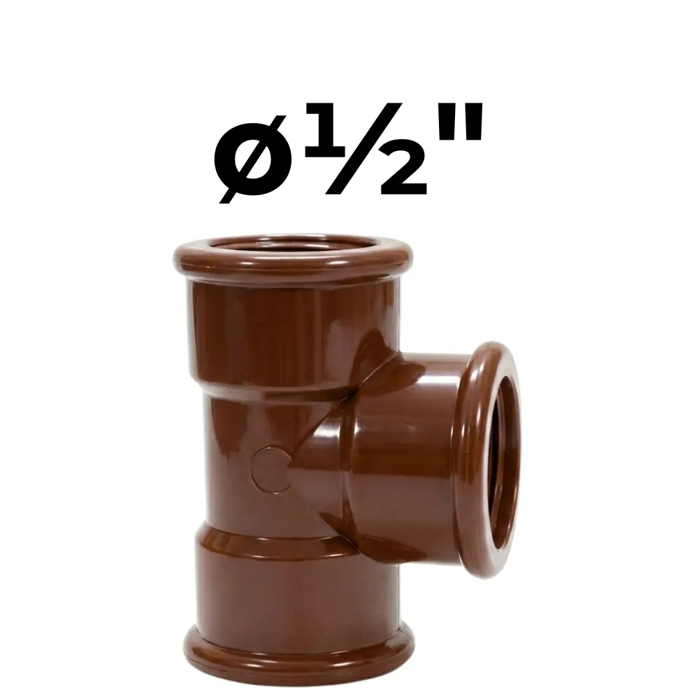 [32~IPS0030] "T"  HHH  ø½" -Polipropileno Roscado