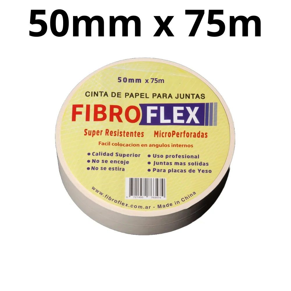 Cinta de Papel Microperforada 50mm x 75m "Fibroflex"