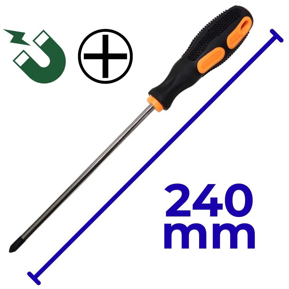 Destornillador Mango de Goma PH (+)#2 (⌀5x145mm) "KZQ Tools"