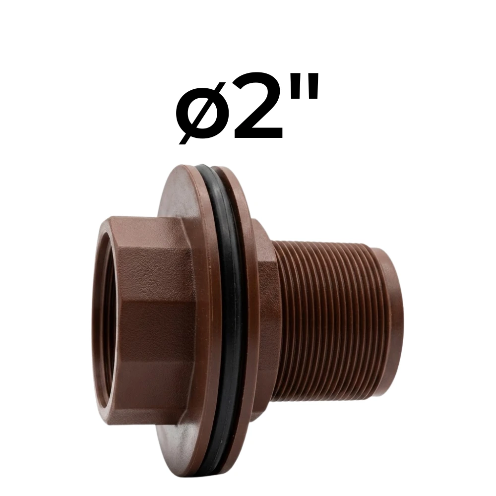 Brida de Conexión para Tanque HM ø2" -Polipropileno Roscado