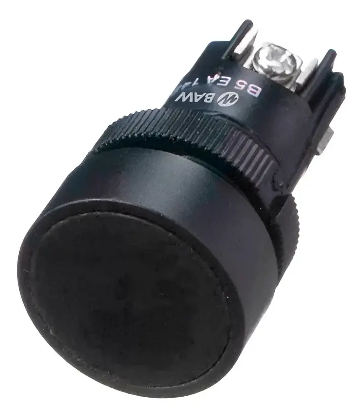 Pulsador PVC 22mm Boten Rasante Negro 1NA SA-BA12