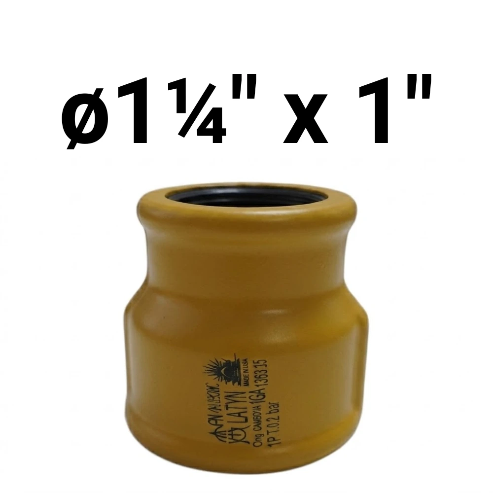 Cupla HH ø1¼" x 1" -Epoxi Amarillo