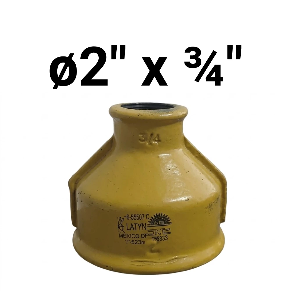 Cupla HH ø2" x ¾" -Epoxi Amarillo