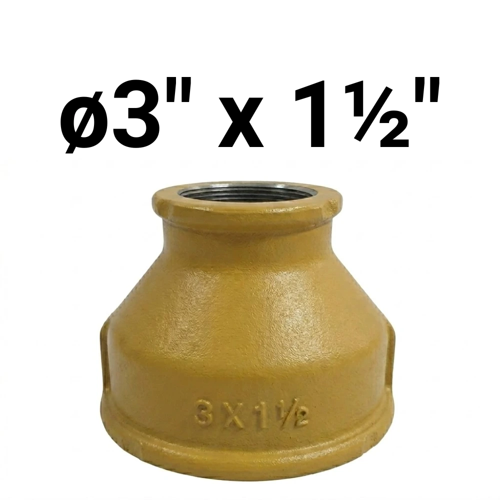 Cupla HH ø3" x 1½" -Epoxi Amarillo