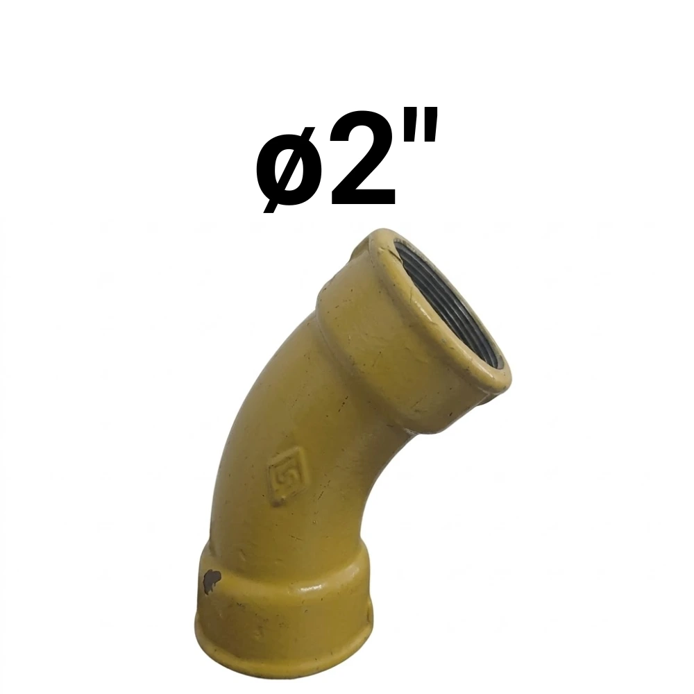 Curva HH 45° ø2" -Epoxi Amarillo