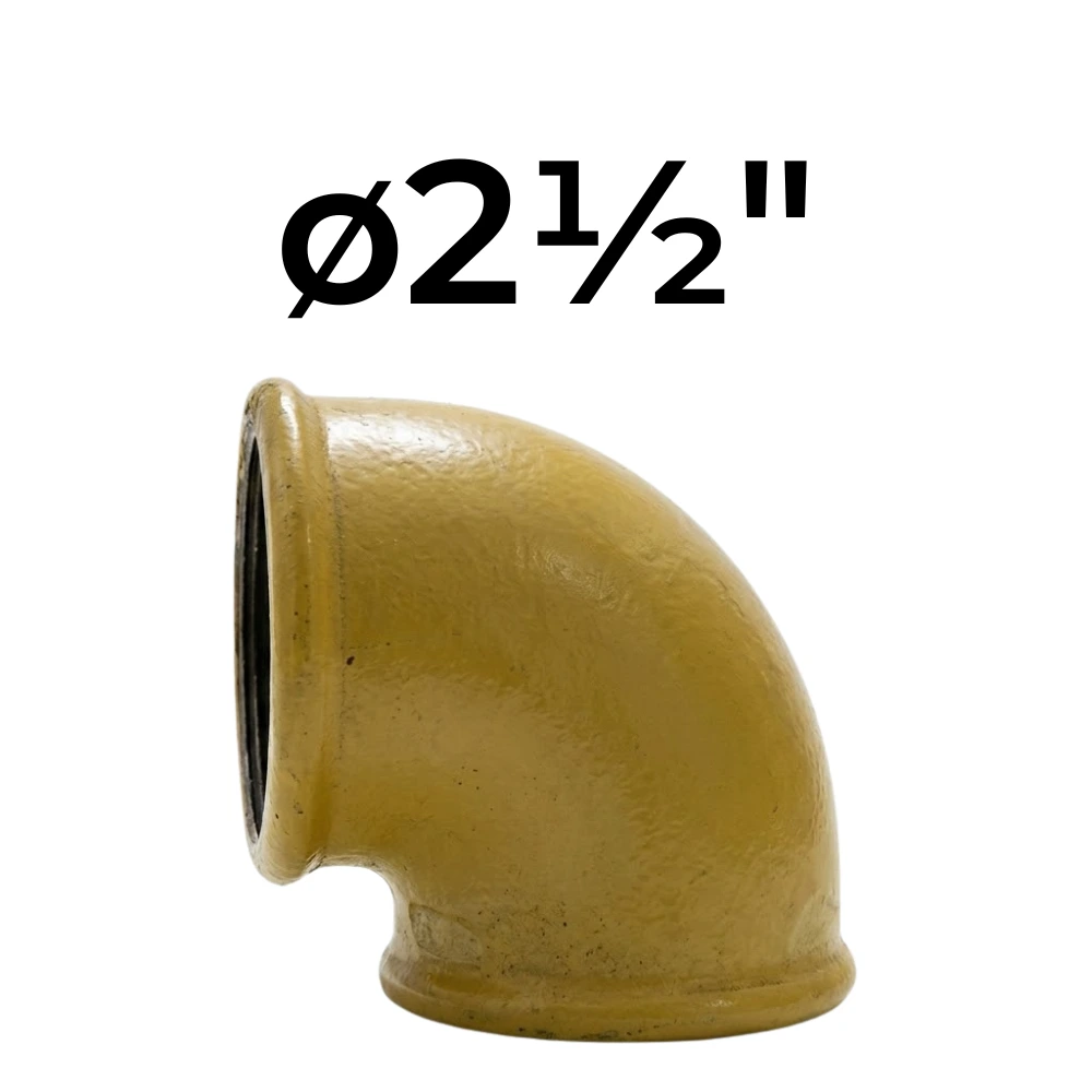 Codo HH 90° ø2½" -Epoxi Amarillo