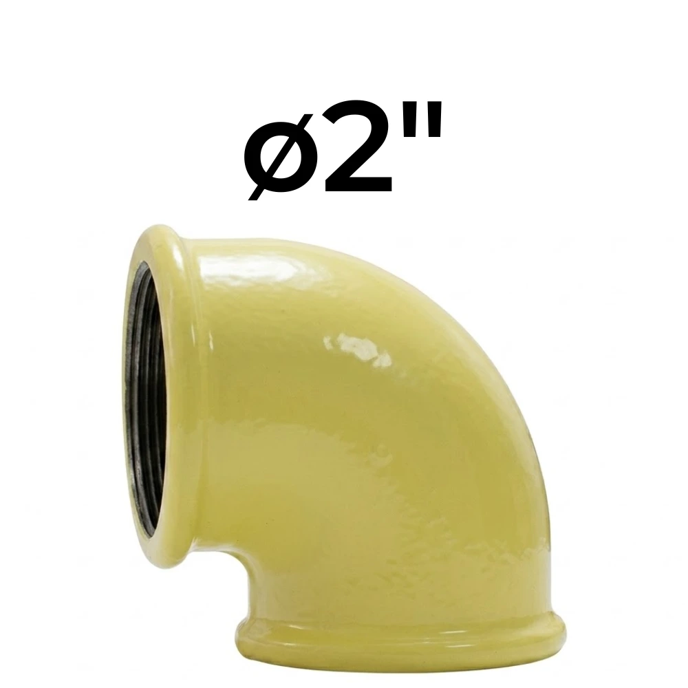 Codo HH 90° ø2" -Epoxi Amarillo