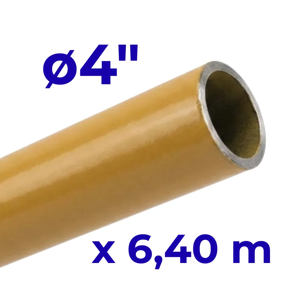 Caño ø4" x 6.40 Metros -Epoxi Amarillo