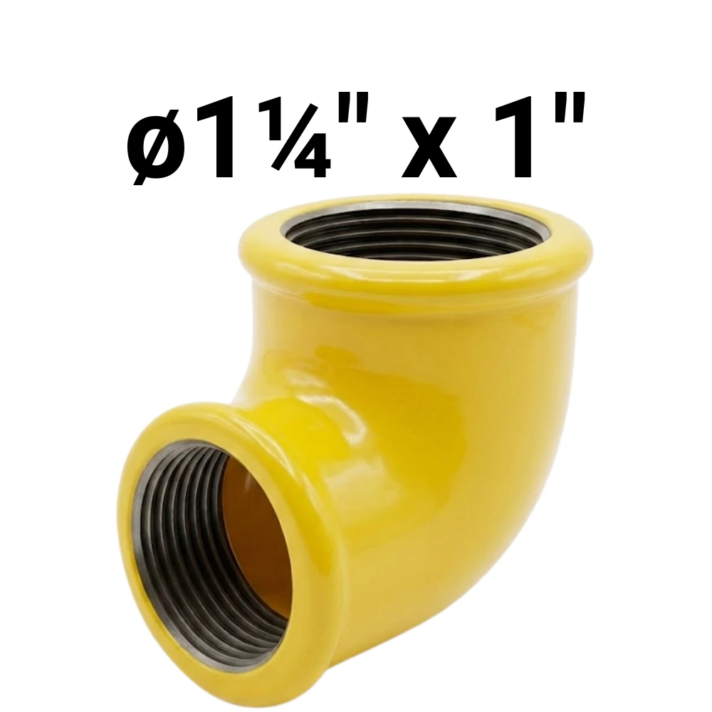 Codo HH 90° ø1¼" x 1" -Epoxi Amarillo
