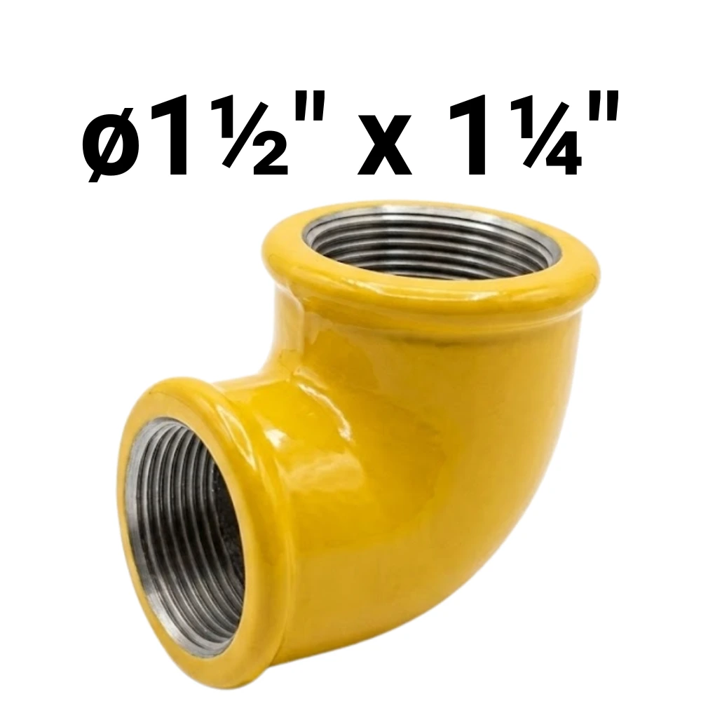 Codo HH 90° ø1½" x 1¼" -Epoxi Amarillo