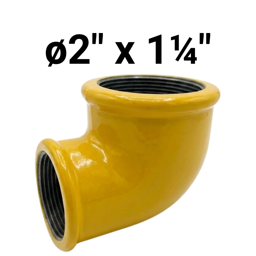 Codo HH 90° ø2" x 1¼" -Epoxi Amarillo