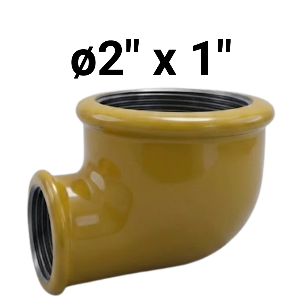 Codo HH 90° ø2" x 1" -Epoxi Amarillo