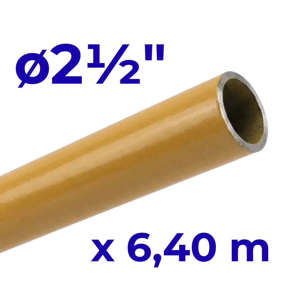 Caño ø2½" x 6.40 Metros -Epoxi Amarillo