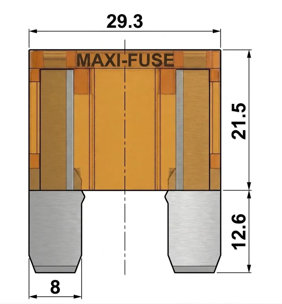 Fusible de Auto Blade ATQ (Max) valor (1A)