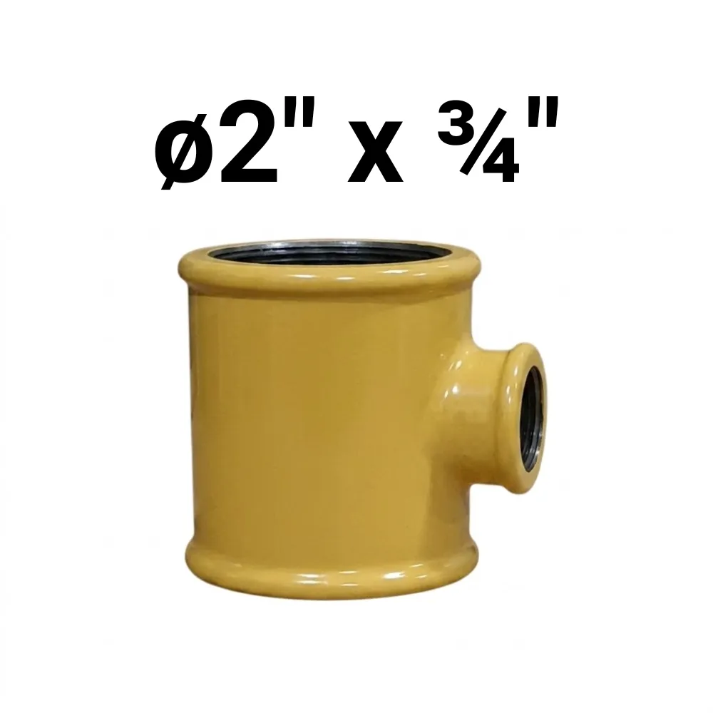 "T" HHH ø2" x  ¾" x ø2" -Epoxi Amarillo