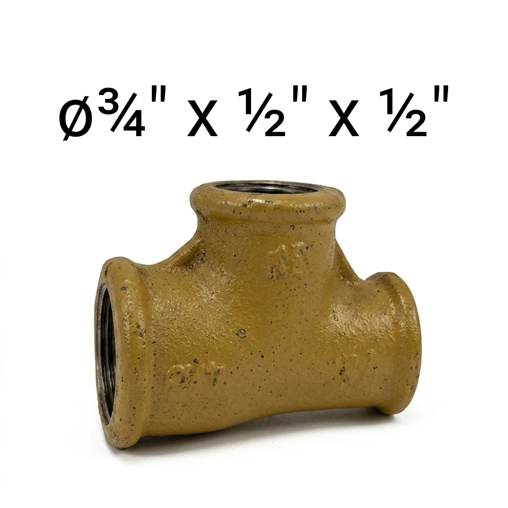"T" HHH  ø¾" x ½" x ½" -Epoxi Amarillo