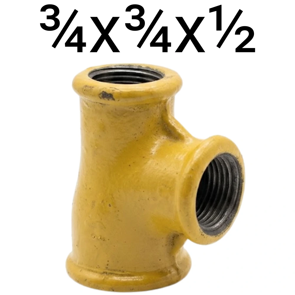 "T" HHH  ø¾" x ¾" x ½" -Epoxi Amarillo