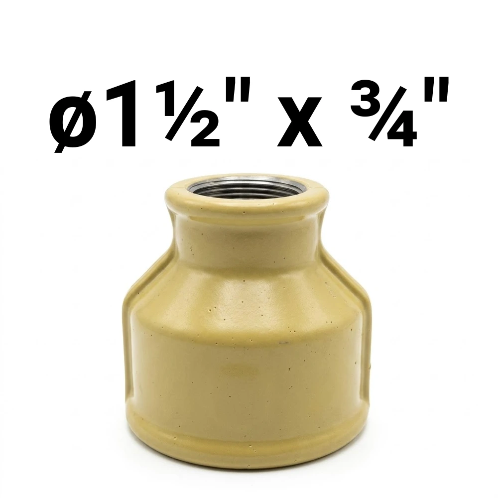 Cupla HH ø1½" x ¾" -Epoxi Amarillo