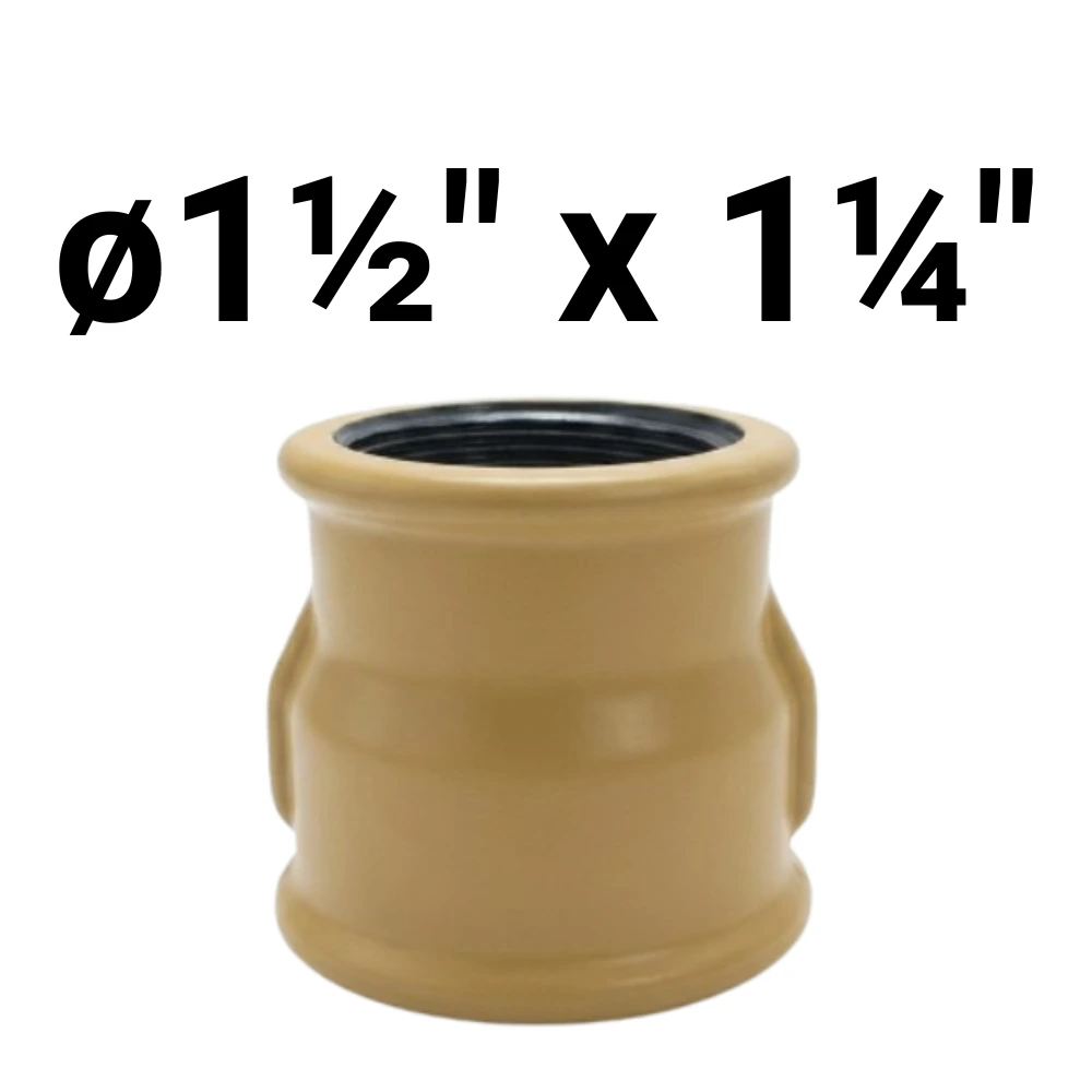 Cupla HH ø1½" x 1¼" -Epoxi Amarillo