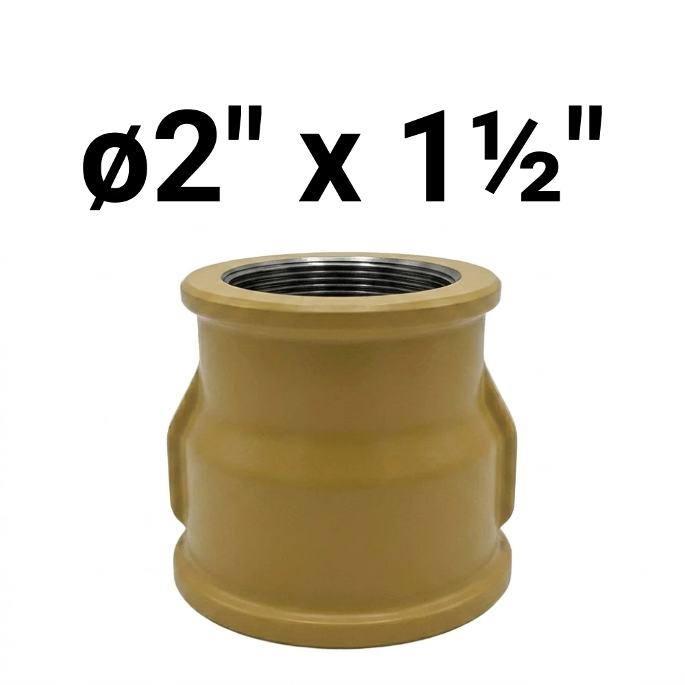 [32~AEX0394] Cupla HH ø2" x 1½" -Epoxi Amarillo