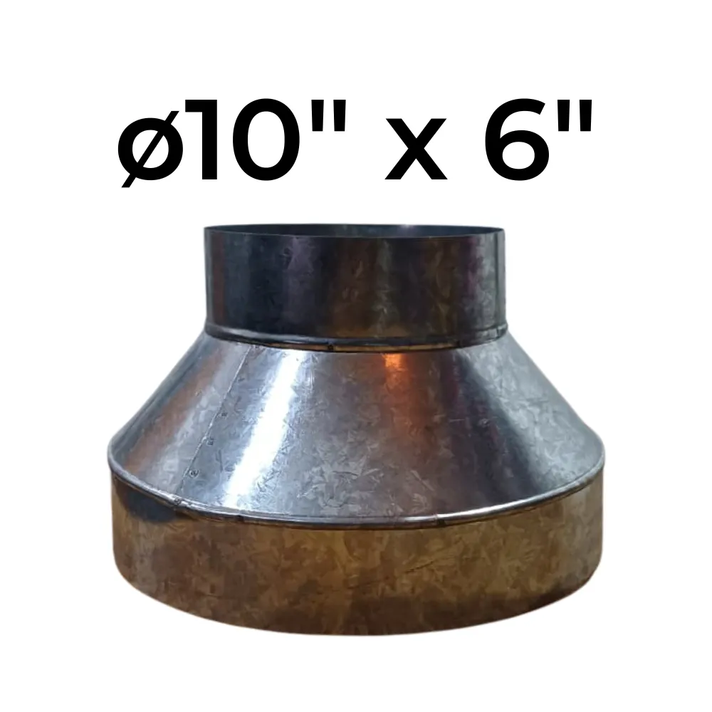 Reducción Cilíndrica ø10" x 6" - Chapa Galvanizada