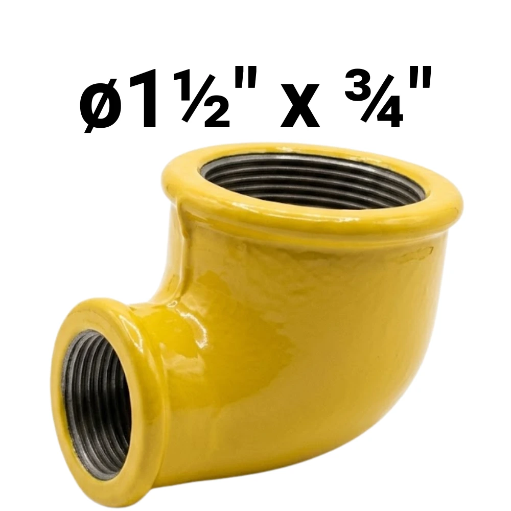 Codo HH 90° ø1½" x  ¾" -Epoxi Amarillo