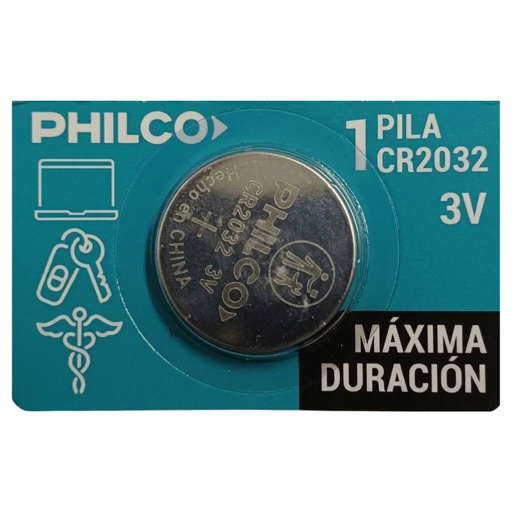 [39~phcr2032] Pila Botón CR2032 de Litio 3v por unidad "Philco"