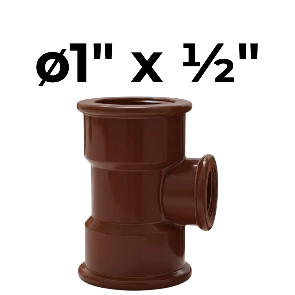 [32~IPS0162] "T"  HHH ø1" x ½" x ø1" -Polipropileno Roscado
