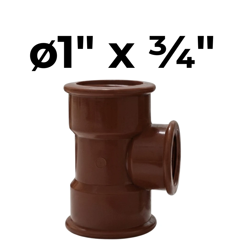 [32~IPS0163] "T"  HHH ø1" x ¾" x ø1" -Polipropileno Roscado
