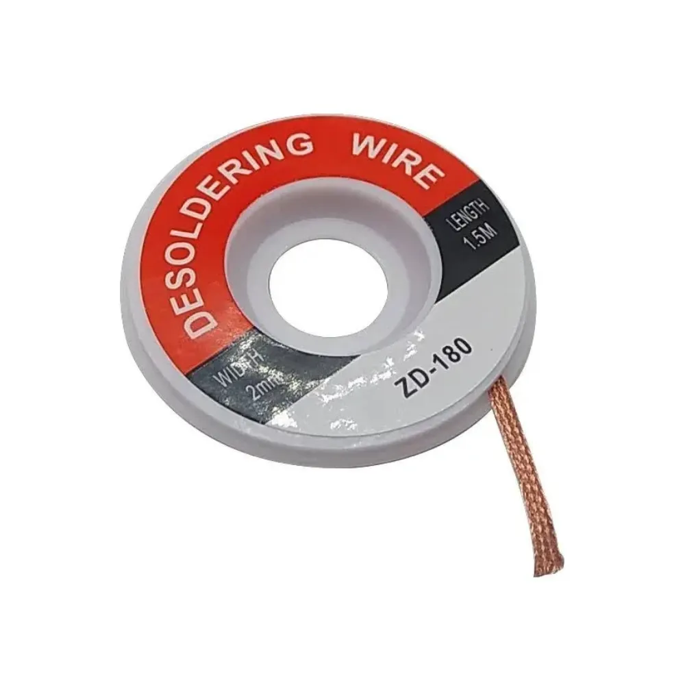 [39~ZD180A] Malla de Cobre para Desoldar de 2 mm x 1.5M VT-POWER