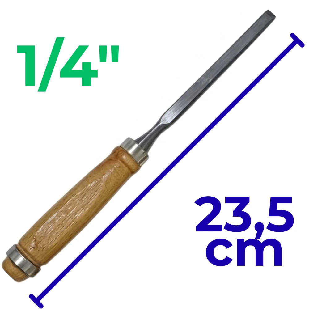 [142~10584¼] Formón ¼" con Mango de Madera