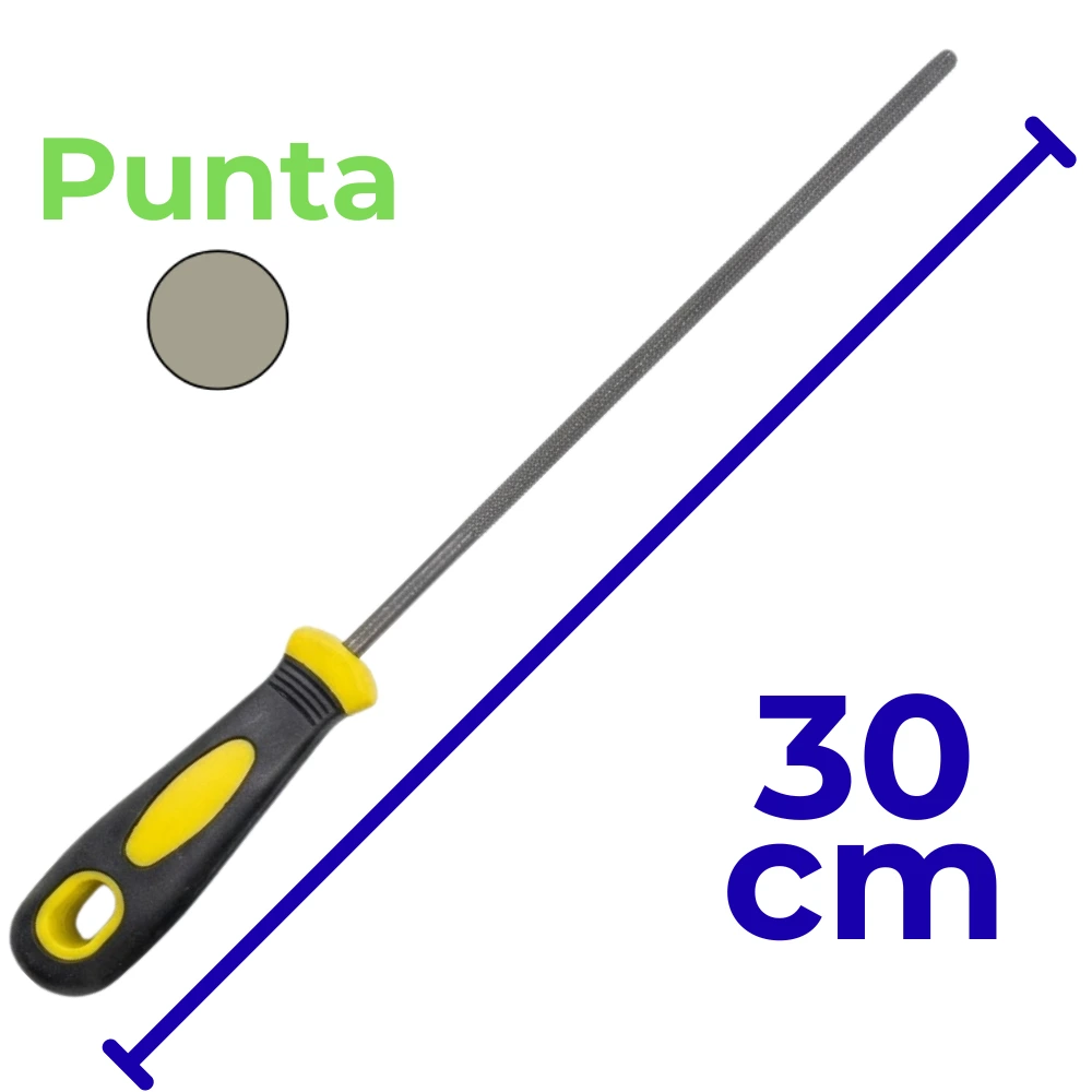 Lima Redonda 8" con Mango de Goma