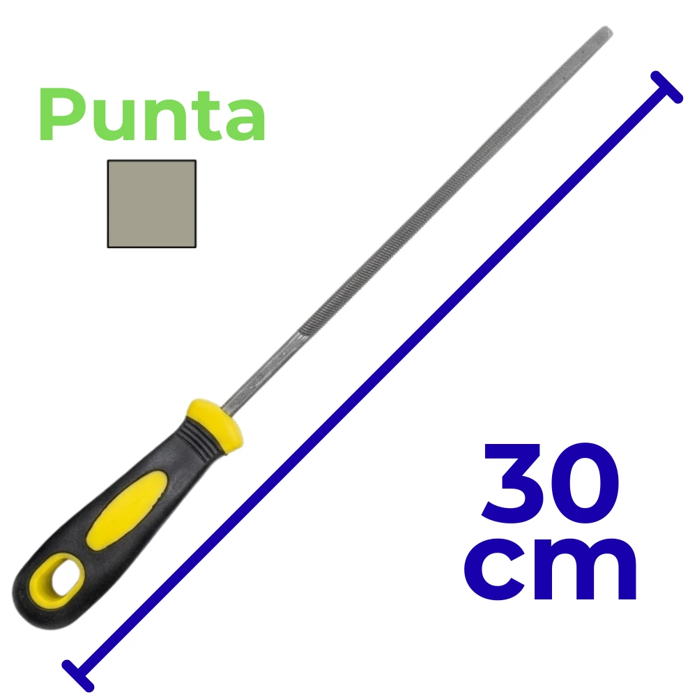 Lima Cuadrada 8" con Mango de Goma