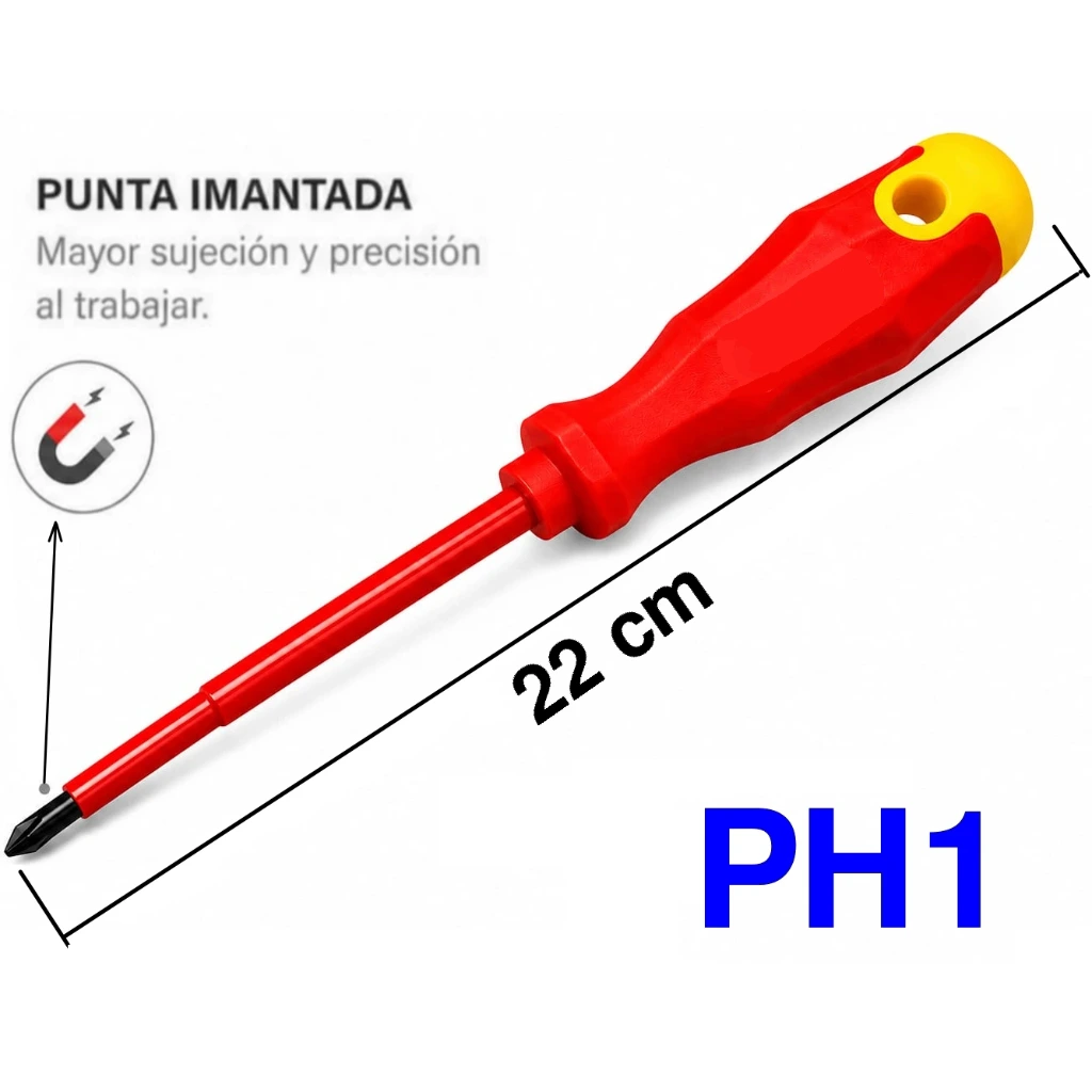 Destornillador Aislado Dieléctrico Philips PH1 220mm "Micasa" DC5 DP5